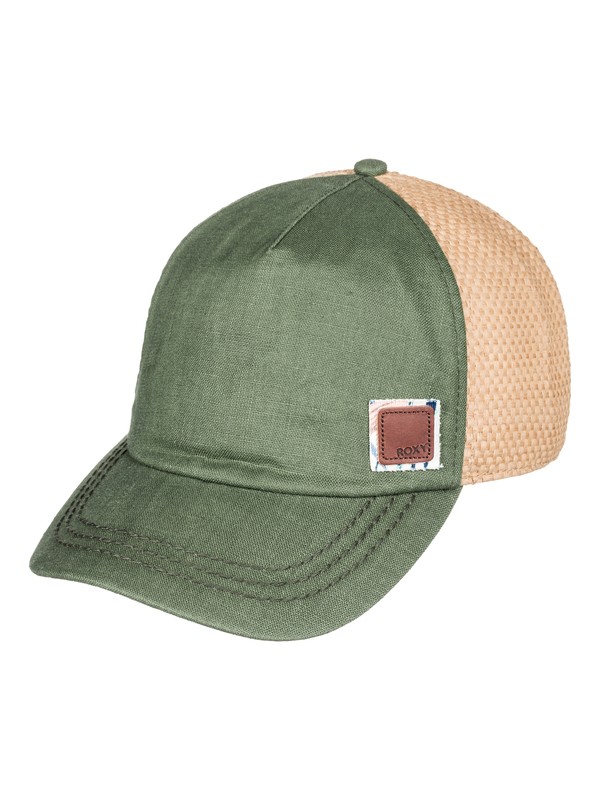 roxy, Incognito Baseball Hat, OIL GREEN (gld0) 0 Incognito Baseball Hat Green ERJHA03202 Roxy