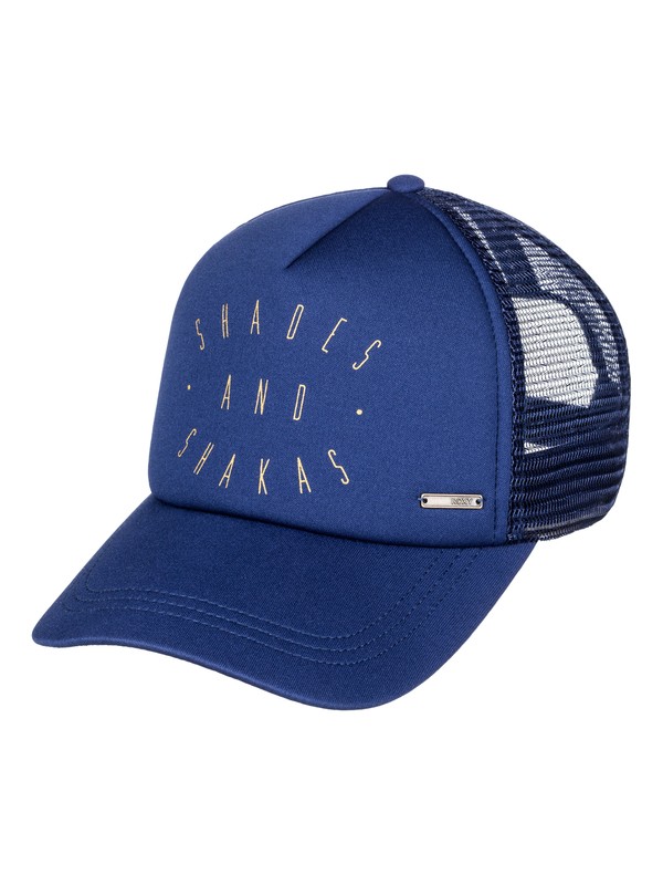 roxy, Truckin Trucker Hat, BLUE DEPTHS (bta0) 0 Truckin Trucker Hat Blue ERJHA03209 Roxy