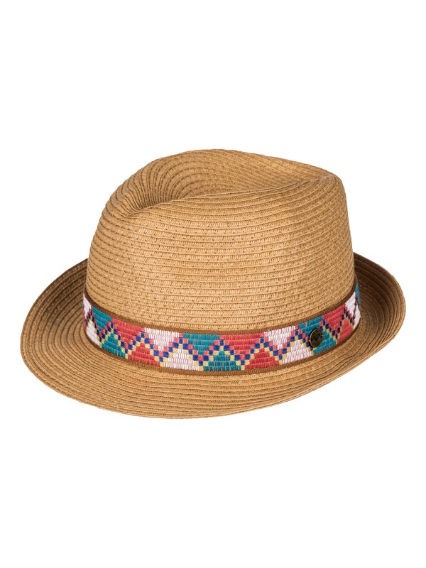 roxy, Sentimiento Straw Fedora, NATURAL (yef0) 0 Sentimiento Straw Fedora Multicolor ERJHA03218 Roxy