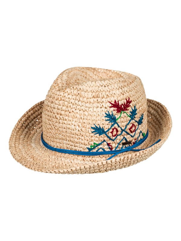roxy, Witching Straw Fedora, NATURAL (yef0) 0 Witching Straw Fedora Multicolor ERJHA03223 Roxy