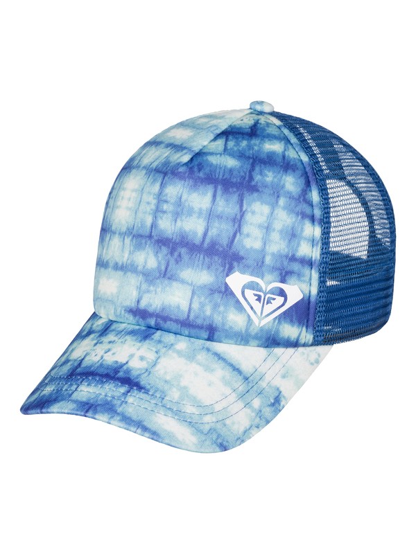 roxy, Water Come Down Trucker Hat, MARSHMALLOW ANTARES TIE AND DY (wbt7) 0 Water Come Down Trucker Hat White ERJHA03228 Roxy