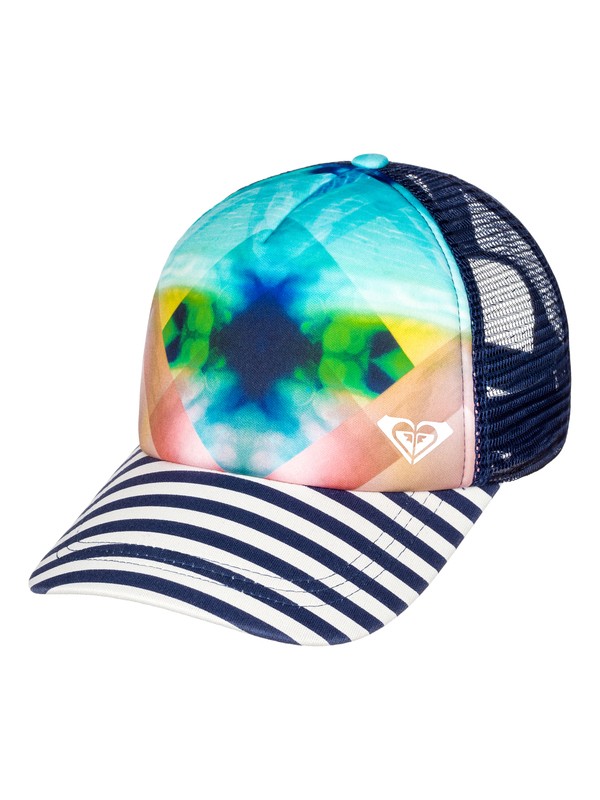 roxy, Water Come Down Trucker Hat, MARSHMALLOW POP SURF WATER WOR (wbt8) 0 Water Come Down Trucker Hat White ERJHA03228 Roxy