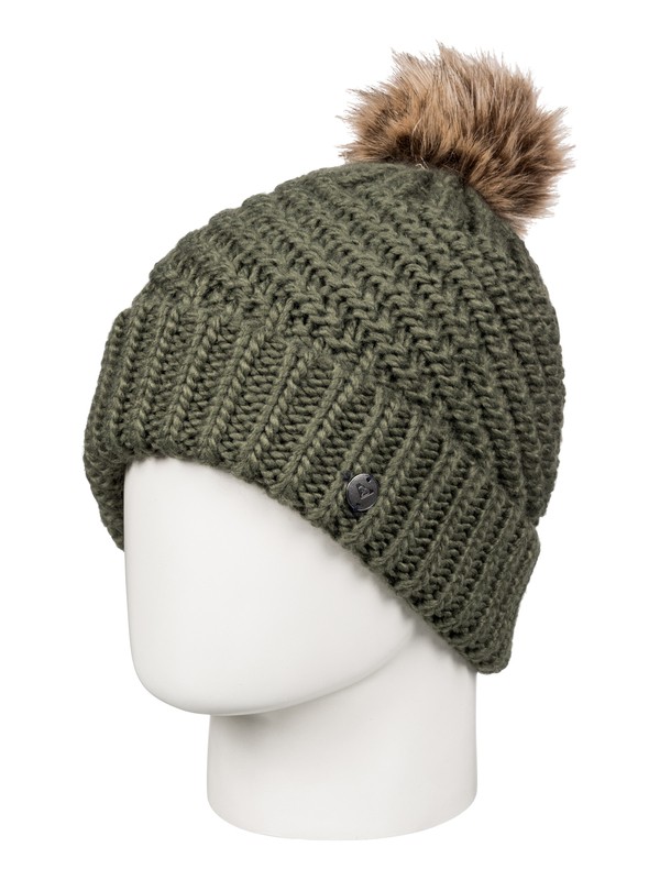 roxy, Blizzard - Cappello con pompon, DUST IVY (gqm0) 0 Blizzard - Cappello con pompon Green ERJHA03272 Roxy