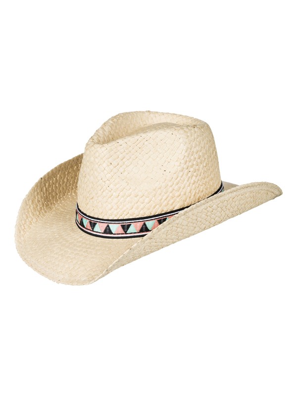 roxy, Cowgirl Straw Cowboy Hat, NATURAL (yef0) 0 Cowgirl Straw Cowboy Hat Yellow ERJHA03382 Roxy