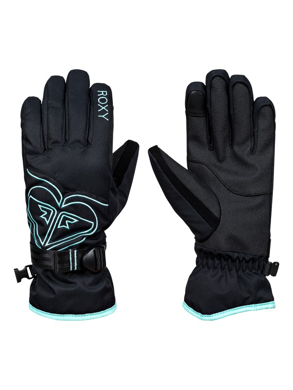 roxy, Poppy - Snowboard/Ski Gloves, TRUE BLACK (kvj0) 0 Poppy - Snowboard/Ski Gloves Black ERJHN03062 Roxy