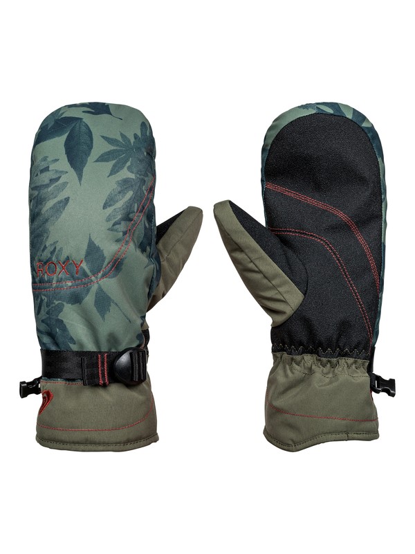 roxy, ROXY Jetty - Snowboard/Ski Mittens, DUSTY IVY_SYLVAN FOREST (gqm6) 0 ROXY Jetty - Snowboard/Ski Mittens Green ERJHN03064 Roxy