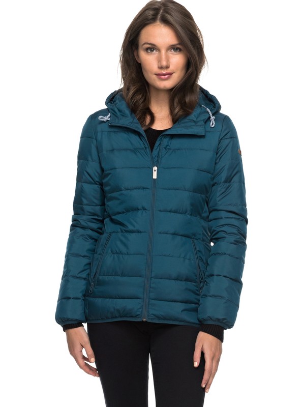 roxy, Forever Freely Puffer Jacket, REFLECTING POND (byf0) 0 Forever Freely Puffer Jacket Blue ERJJK03158 Roxy