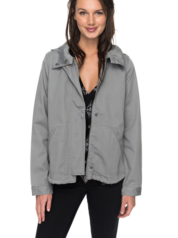 roxy, Watch The Sunrise Hooded Jacket, SHARKSKIN (skg0) 0 Watch The Sunrise Hooded Jacket Grey ERJJK03202 Roxy