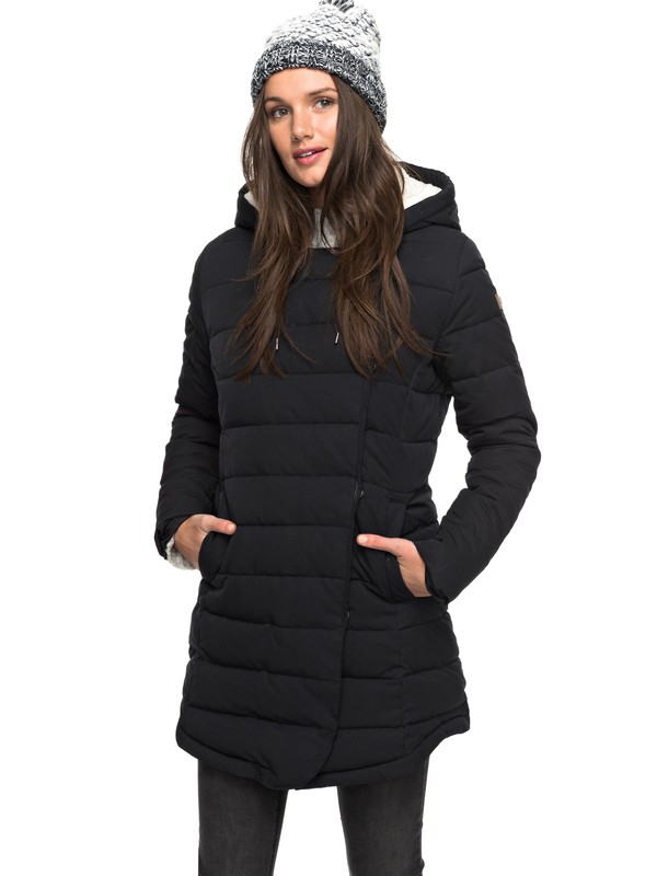 roxy, Glassy Coast - Water Repellent Padded Parka, ANTHRACITE (kvj0) 0 Glassy Coast - Water Repellent Padded Parka Black ERJJK03204 Roxy