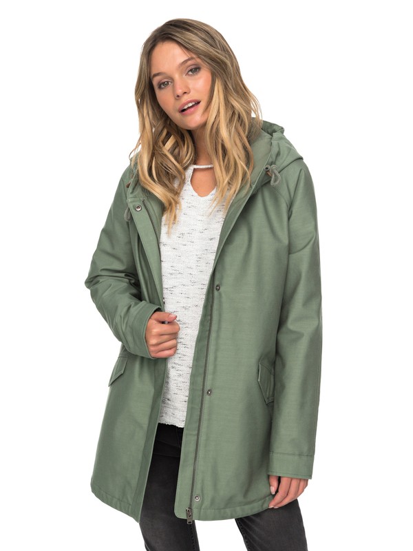 roxy, Sunny Fly Away - Giacca con Cappuccio, OLIVE (glw0) 0 Sunny Fly Away - Giacca con Cappuccio Green ERJJK03221 Roxy