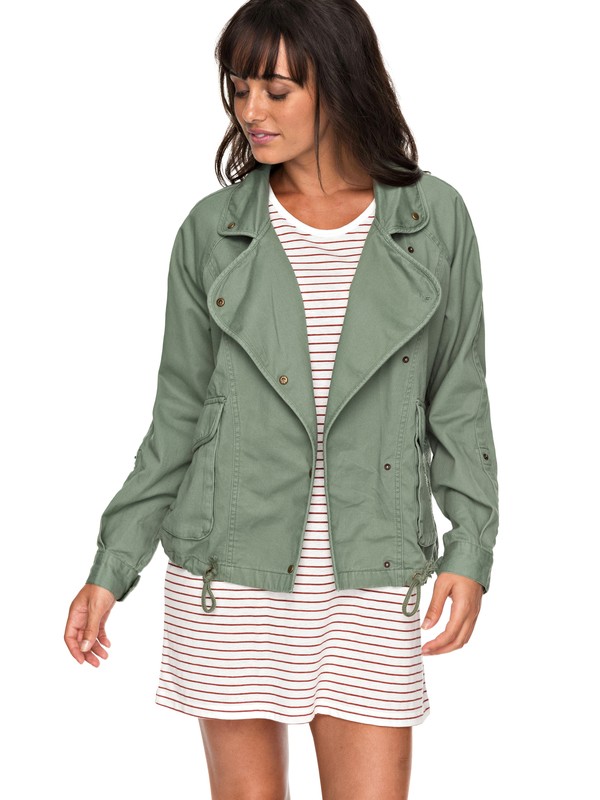 roxy, Perfect Spot - Military Jacket, OLIVE (glw0) 0 Perfect Spot - Military Jacket Green ERJJK03225 Roxy