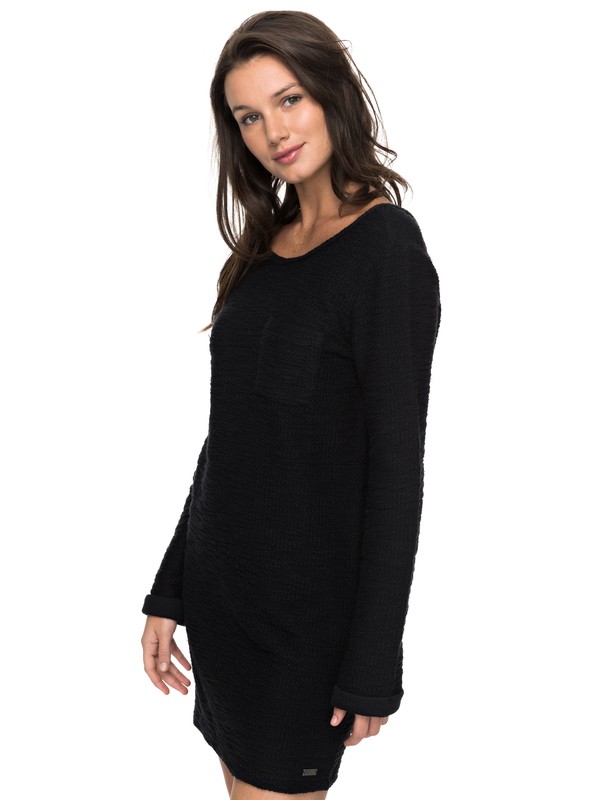 roxy, Oceanic Dreams - Pullover Kleid mit Schleife, ANTHRACITE HEATHER (kvjh) 0 Oceanic Dreams - Pullover Kleid mit Schleife ERJKD03137 Roxy