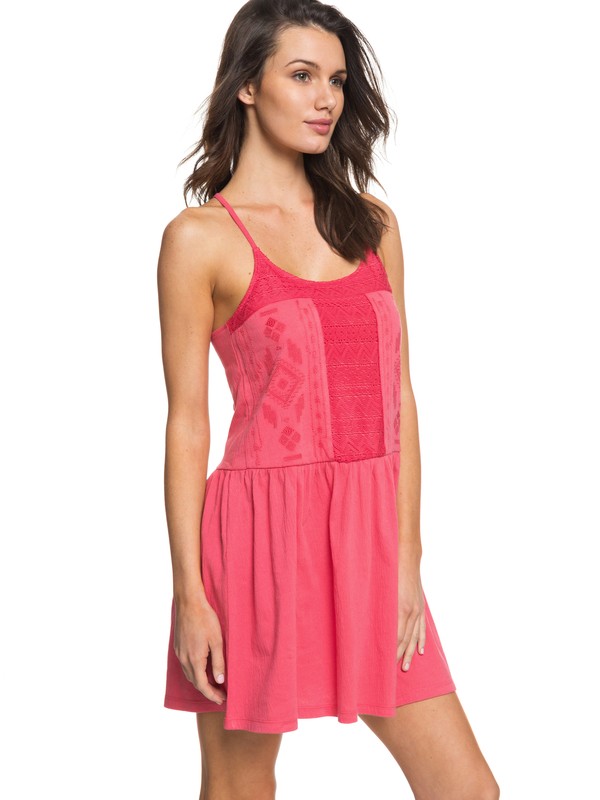 roxy, White Beaches - Strappy Dress, ROUGE RED (mlj0) 0 White Beaches - Strappy Dress Pink ERJKD03167 Roxy