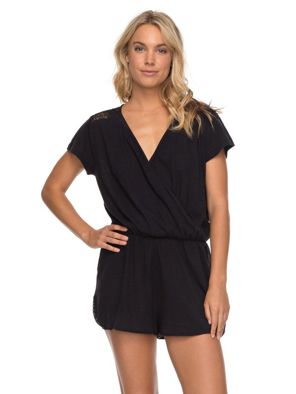 roxy, Salty Evening - Kurzarm-Overall, ANTHRACITE (kvj0) 0 Salty Evening - Kurzarm-Overall Schwarz ERJKD03168 Roxy