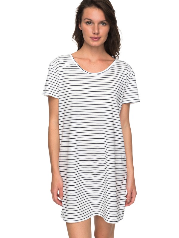 roxy, Just Simple Stripe - Robe tee-shirt, DRESS BLUE JUST SIMPLE STRIPE (btk3) 0 Just Simple Stripe - Robe tee-shirt Bleu ERJKD03172 Roxy