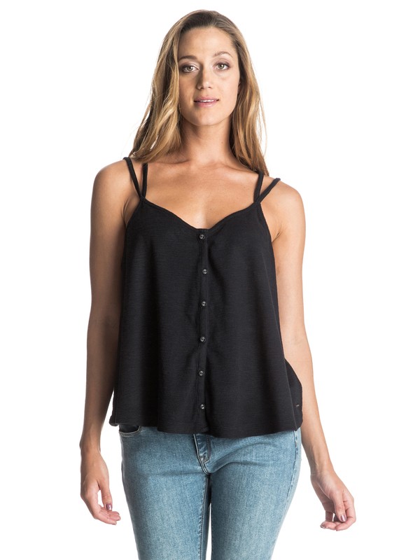 roxy, Paradise Waiting Top, TRUE BLACK (kvj0) 0 Paradise Waiting Top Black ERJKT03183 Roxy