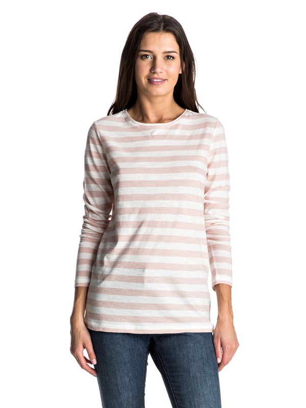 roxy, Zarauz Beat Stripes - Tee-Shirt à manches longues, STEPHANIES STRIPE COMBO MARSHM (wbt6) 0 Zarauz Beat Stripes - Tee-Shirt à manches longues Blanc ERJKT03195 Roxy