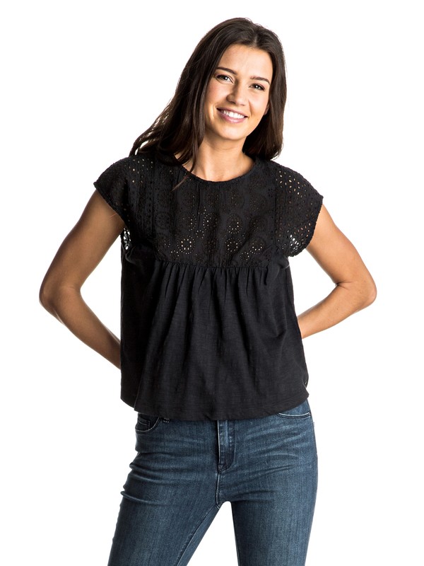 roxy, Boho Dance - Sleeveless Top, ANTHRACITE (kvj0) 0 Boho Dance - Sleeveless Top Black ERJKT03209 Roxy