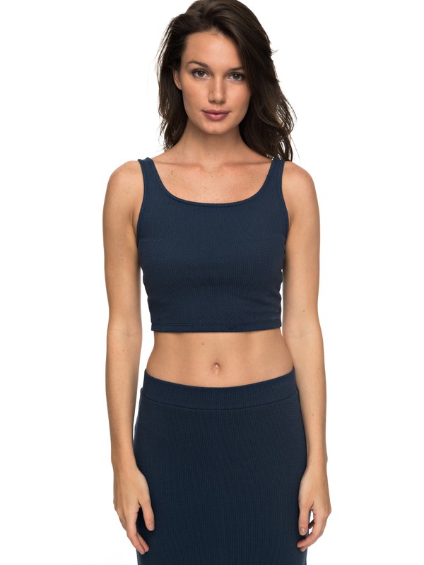 roxy, Grenadin Island - Strappy Crop Top, DRESS BLUES (btk0) 0 Grenadin Island - Strappy Crop Top Blue ERJKT03353 Roxy