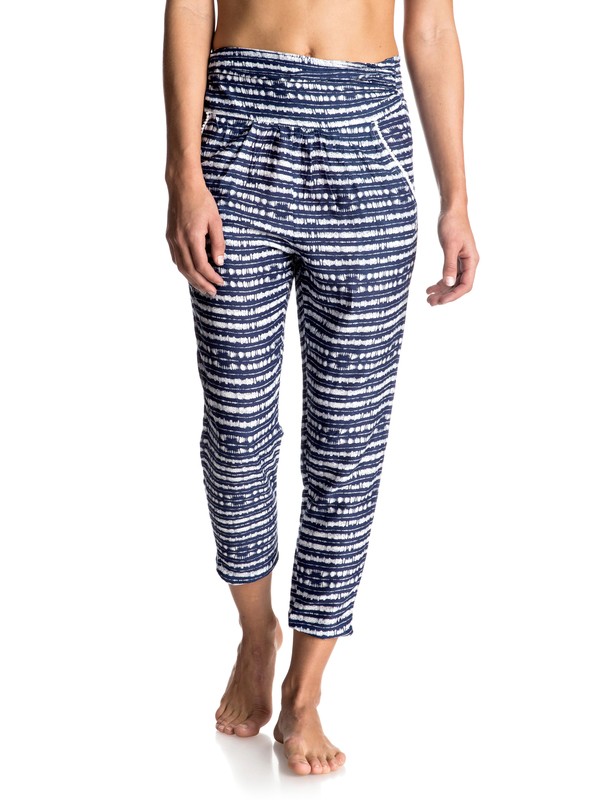 roxy, Ultra Violet Printed - Beach Pants, BLUE DEPTHS OLMEQUE STRIPE (bta3) 0 Ultra Violet Printed - Beach Pants Blue ERJNP03093 Roxy