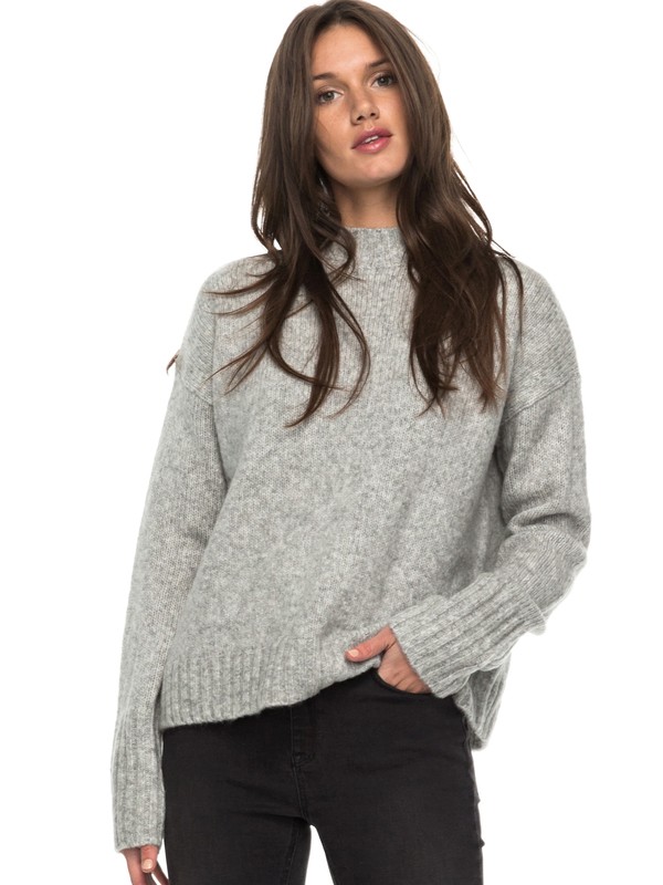 roxy, Be Wild And Wonder - Trui met rolkraag, HERITAGE HEATHER (sgrh) 0 Be Wild And Wonder - Trui met rolkraag Gray ERJSW03221 Roxy