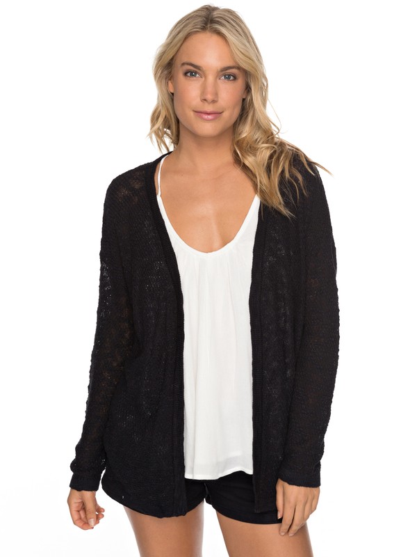 roxy, Livin Sunday - Cardigan, ANTHRACITE (kvj0) 0 Livin Sunday - Cardigan Black ERJSW03246 Roxy