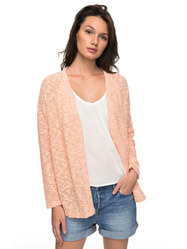 roxy, Livin Sunday - Cardigan, ROSE TAN (mhb0) 0 Livin Sunday - Cardigan Rose ERJSW03246 Roxy
