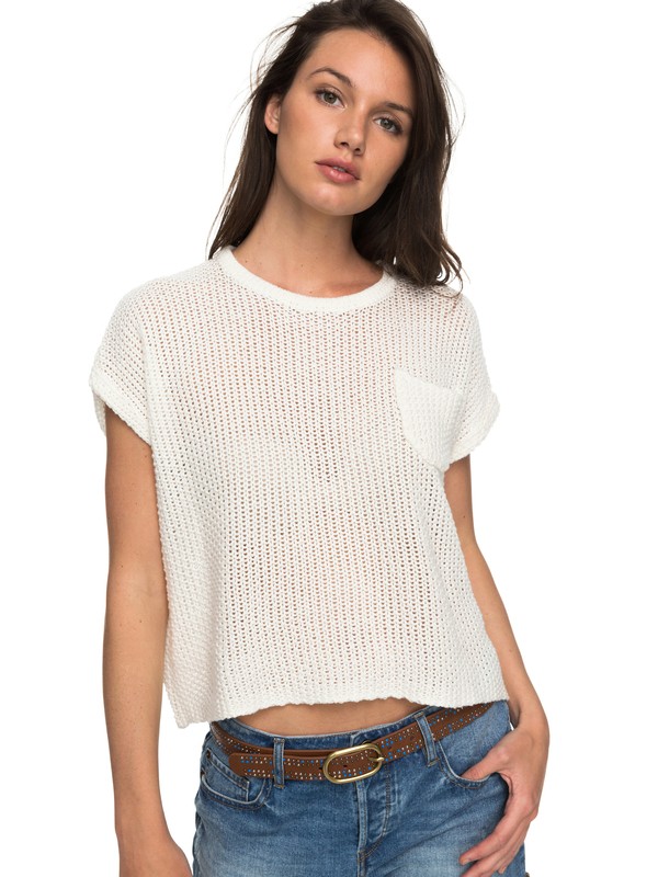 roxy, Breezy Days - Gebreide Top, MARSHMALLOW (wbt0) 0 Breezy Days - Gebreide Top White ERJSW03250 Roxy