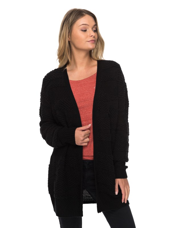 roxy, Magnolia Sky - Cardigan, ANTHRACITE (kvj0) 0 Magnolia Sky - Cardigan Schwarz ERJSW03254 Roxy