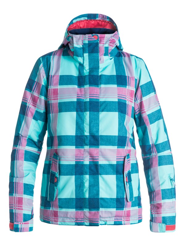 roxy, ROXY Jetty Snow Jacket, DAYA PLAID_BLUE RADIANCE (bgm6) 0 ROXY Jetty Snow Jacket Blue ERJTJ03055 Roxy