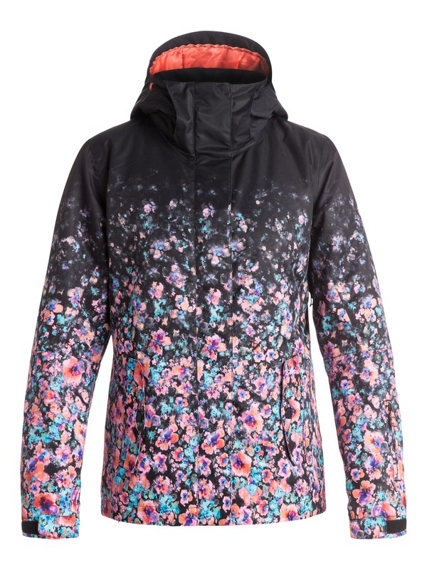 roxy, ROXY Jetty Gradient Snow Jacket, GRADIENT FLOWERS_TRUE BLACK (kvj3) 0 ROXY Jetty Gradient Snow Jacket ERJTJ03075 Roxy