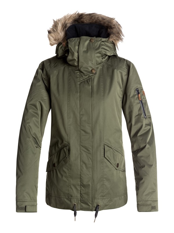 roxy, Grove - Snow Jacket, DUST IVY (gqm0) 0 Grove - Snow Jacket Green ERJTJ03114 Roxy