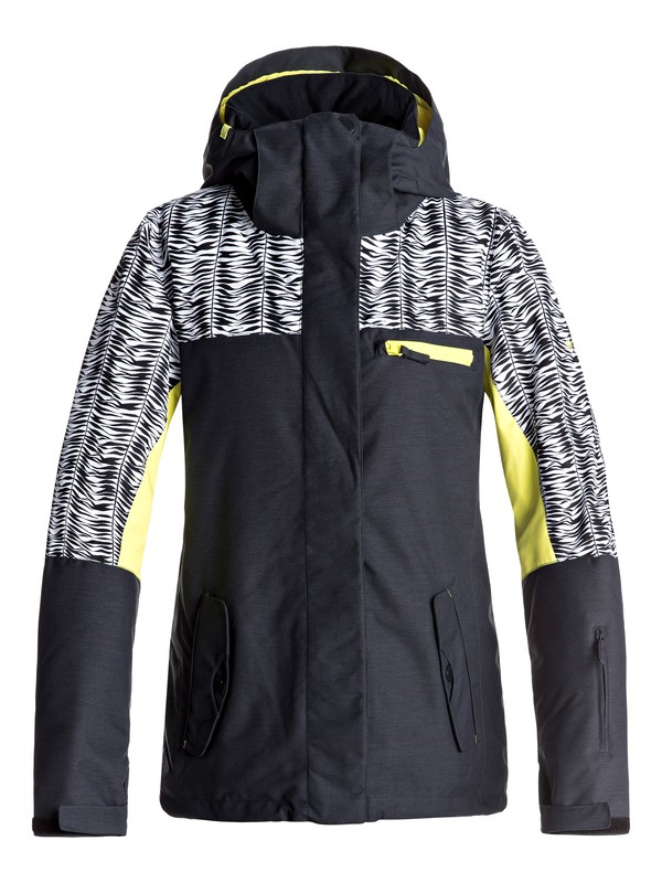 roxy, ROXY Jetty - Veste de snow, TRUE BLACK_SAVANNA (kvj4) 0 ROXY Jetty - Veste de snow Noir ERJTJ03132 Roxy