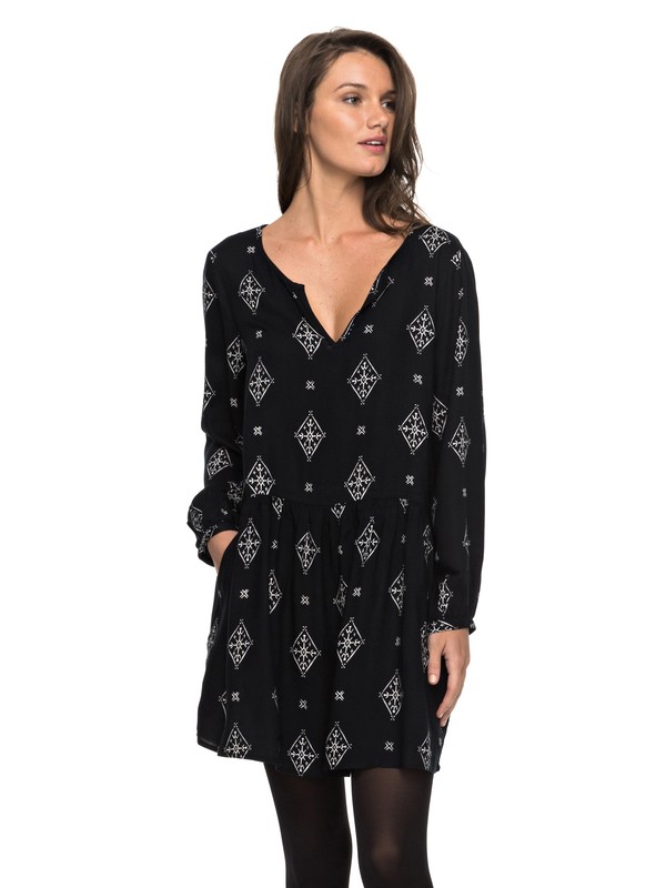 roxy, Sunkissed Daze - Langarm-Kleid, ANTHRACITE TRIBAL VOICE (kvj6) 0 Sunkissed Daze - Langarm-Kleid ERJWD03152 Roxy