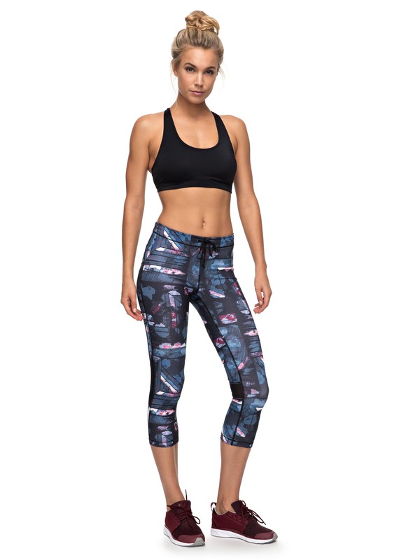 roxy, Stay On - Funktionelle Lauf-Capris, ANTHRACITE BLUR PAINT (kvj6) 0 Stay On - Funktionelle Lauf-Capris Schwarz ERJWP03011 Roxy