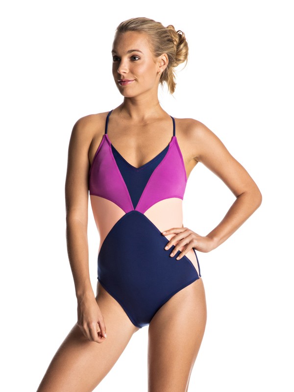 roxy, Summer Cocktail - One-Piece Swimsuit, BLUE DEPTHS (bta0) 0 Summer Cocktail - One-Piece Swimsuit Blue ERJX103054 Roxy