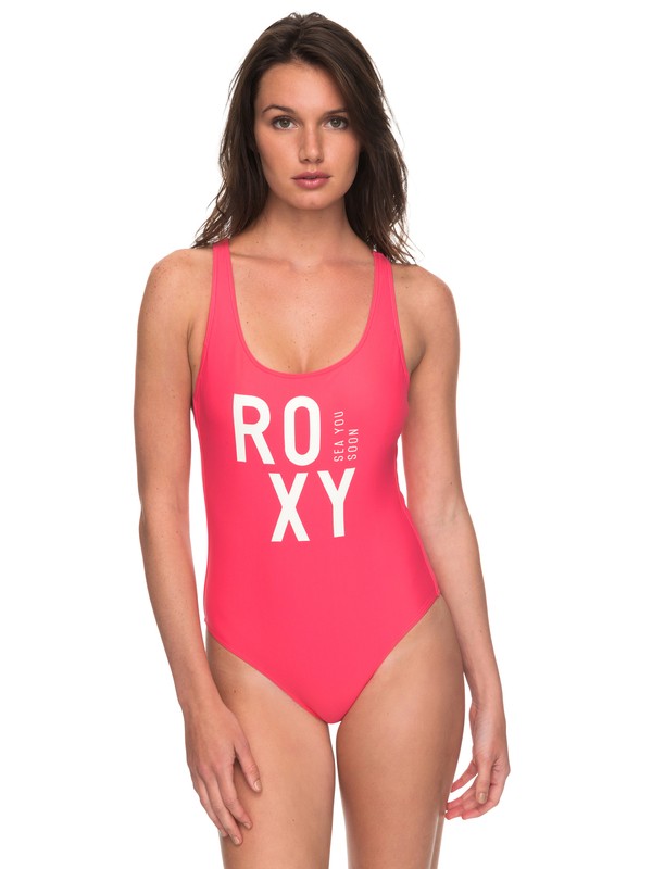 roxy, ROXY Fitness - One-Piece Swimsuit, ROUGE RED (mlj0) 0 ROXY Fitness - One-Piece Swimsuit Pink ERJX103107 Roxy