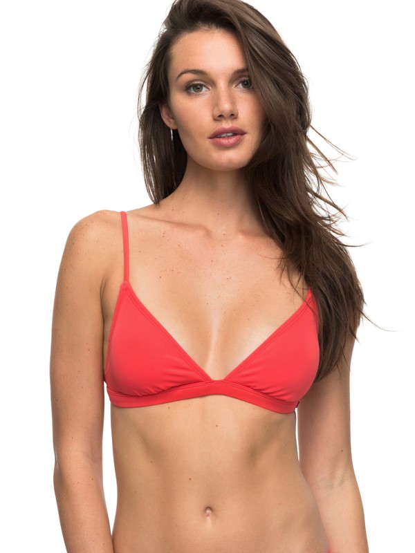 roxy, ROXY Essentials - Fixed Triangle Bikini Top, TEABERRY (mmn0) 0 ROXY Essentials - Fixed Triangle Bikini Top ERJX303523 Roxy