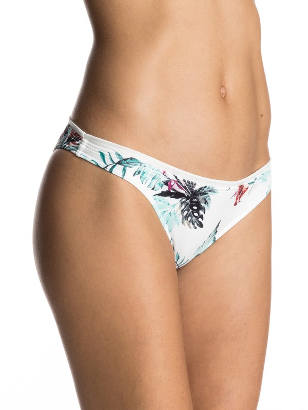 roxy, Shady Palm Surfer Bikini Bottoms, MARSHMALLOW CARIBAN FLOWERS (wbt6) 0 Shady Palm Surfer Bikini Bottoms Multicolor ERJX403419 Roxy
