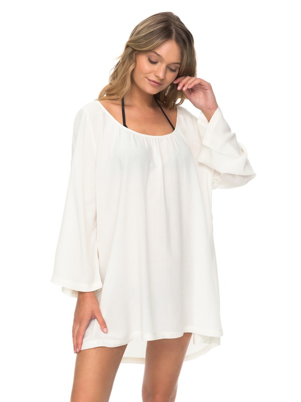 roxy, Smile And Surf - 3/4 Ärmel Kleid, MARSHMALLOW (wbt0) 0 Smile And Surf - 3/4 Ärmel Kleid Weiss ERJX603103 Roxy