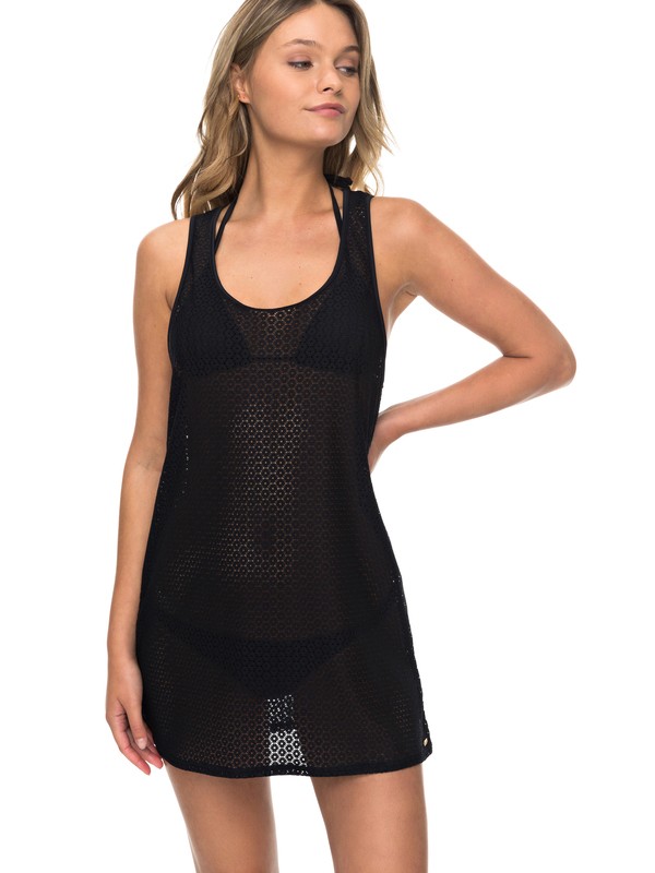 roxy, Surf Memory Crochet Cover Up, ANTHRACITE (kvj0) 0 Surf Memory Crochet Cover Up Black ERJX603109 Roxy
