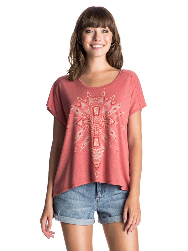 roxy, Fashion Dolman Beach Tribe Tee, FADED ROSE (mlp0) 0 Fashion Dolman Beach Tribe Tee ERJZT03405 Roxy