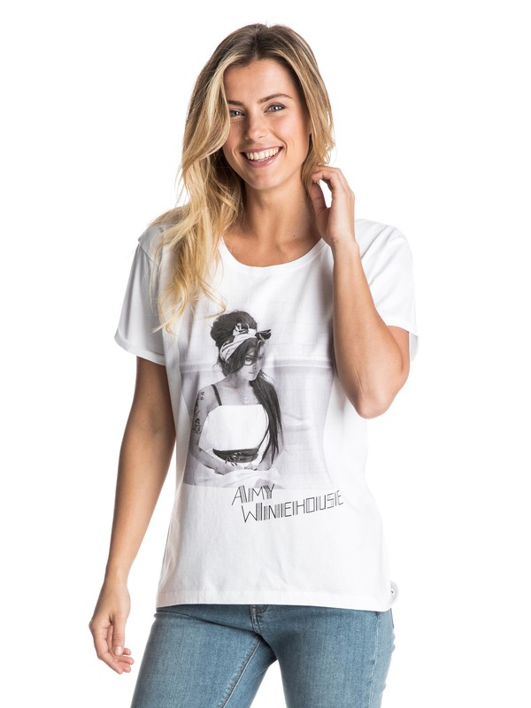 roxy, ROXY Band Collab Amy Tee, WHITE (wbb0) 0 ROXY Band Collab Amy Tee ERJZT03742 Roxy