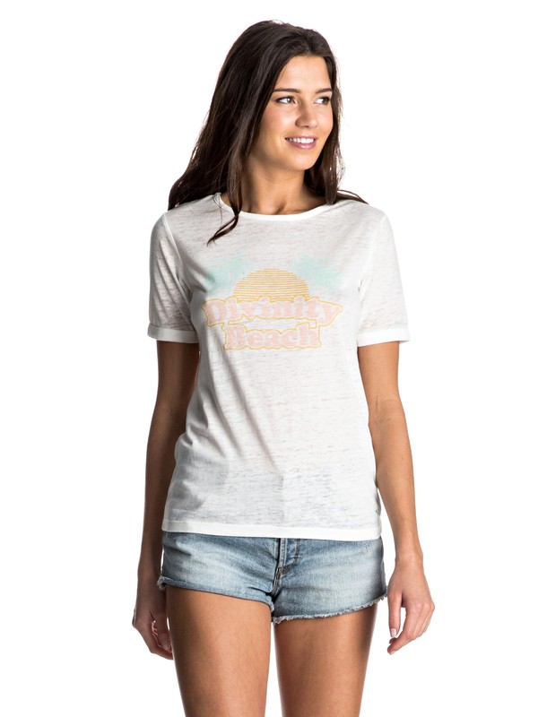 roxy, Puerto Pic - T-Shirt, MARSHMELLOW (wbt0) 0 Puerto Pic - T-Shirt Weiss ERJZT03814 Roxy
