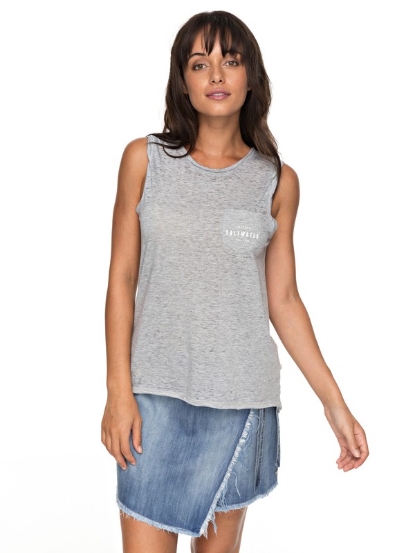 roxy, Time For Another Day B - Sleeveless T-Shirt, HERITAGE HEATHER (sgrh) 0 Time For Another Day B - Sleeveless T-Shirt Grey ERJZT04157 Roxy