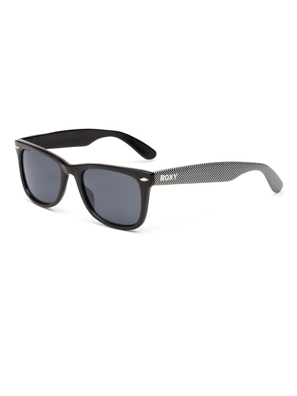 roxy, Coral Sunglasses, SHINY BLACK - GREY / GREY (b08) 0 Coral Sunglasses REWN013 Roxy
