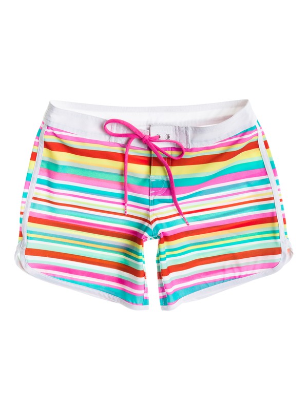 roxy, Girl's 7-14 Surfs Up Stripe 5" Inseam Boardshorts, SEA SALT (blw3) 0 Girl's 7-14 Surfs Up Stripe 5" Inseam Boardshorts RRS55177 Roxy