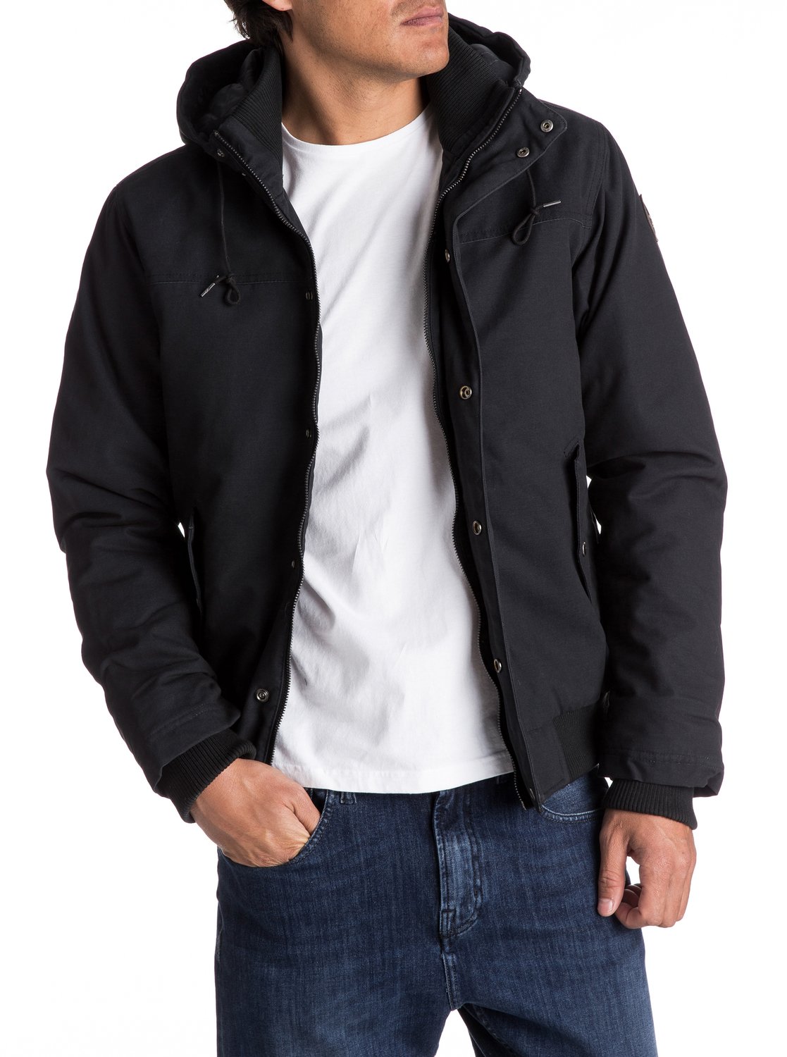 Everyday Brooks - Water-Repellent Hooded Bomber Jacket 3613372939792 ...