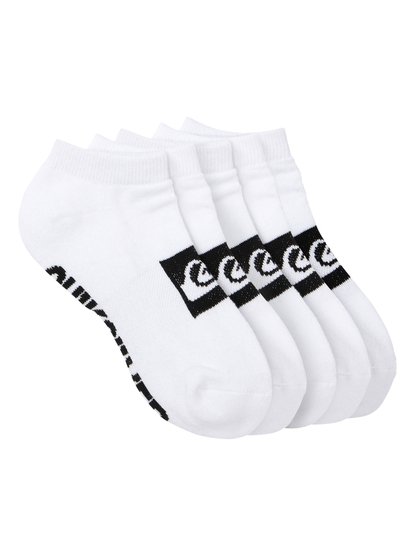 quiksilver, Boys 8-16 Legacy Ankle Socks 5 Pack, Bright White (wbb0)