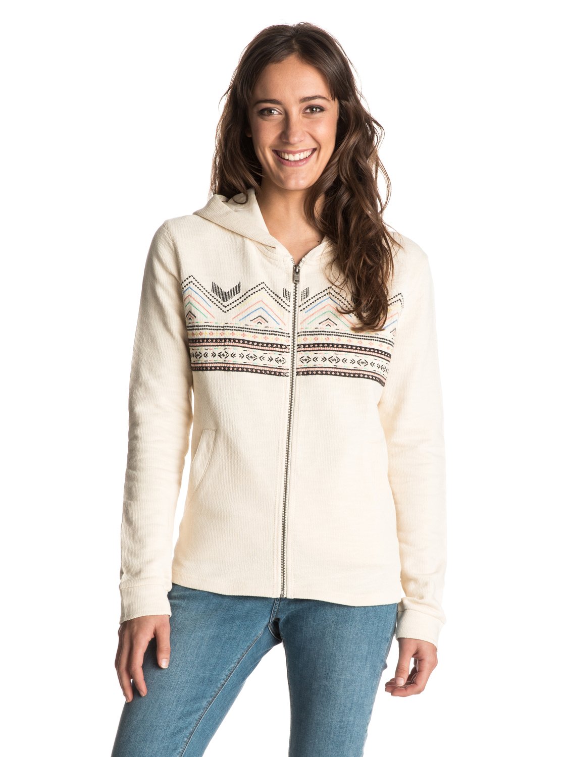 

Women's White Canyon Zip Up Hoodie